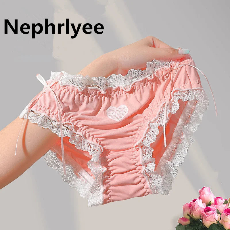 Japanese fashion new soft ice silk underwear for women with double-layer antibacterial pure cotton crotch lady girl underwear
