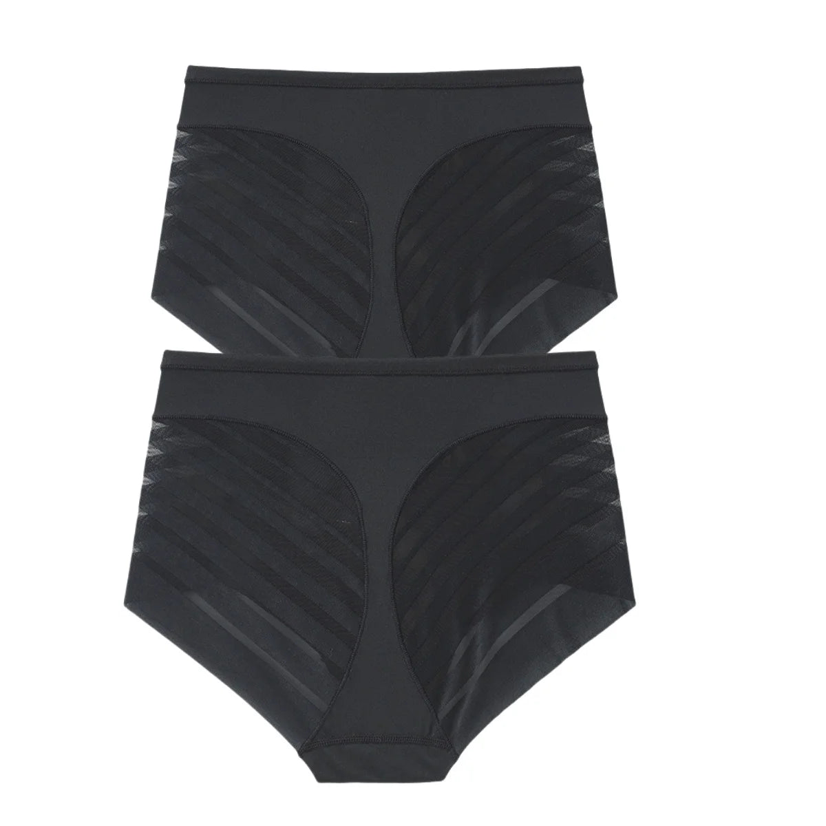 2Pcs/Set Ice Silk Tummy Control Panties Women High Rise Shapewear Pants Female Sexy Lingerie Slimming Underwear M-3XL Briefs