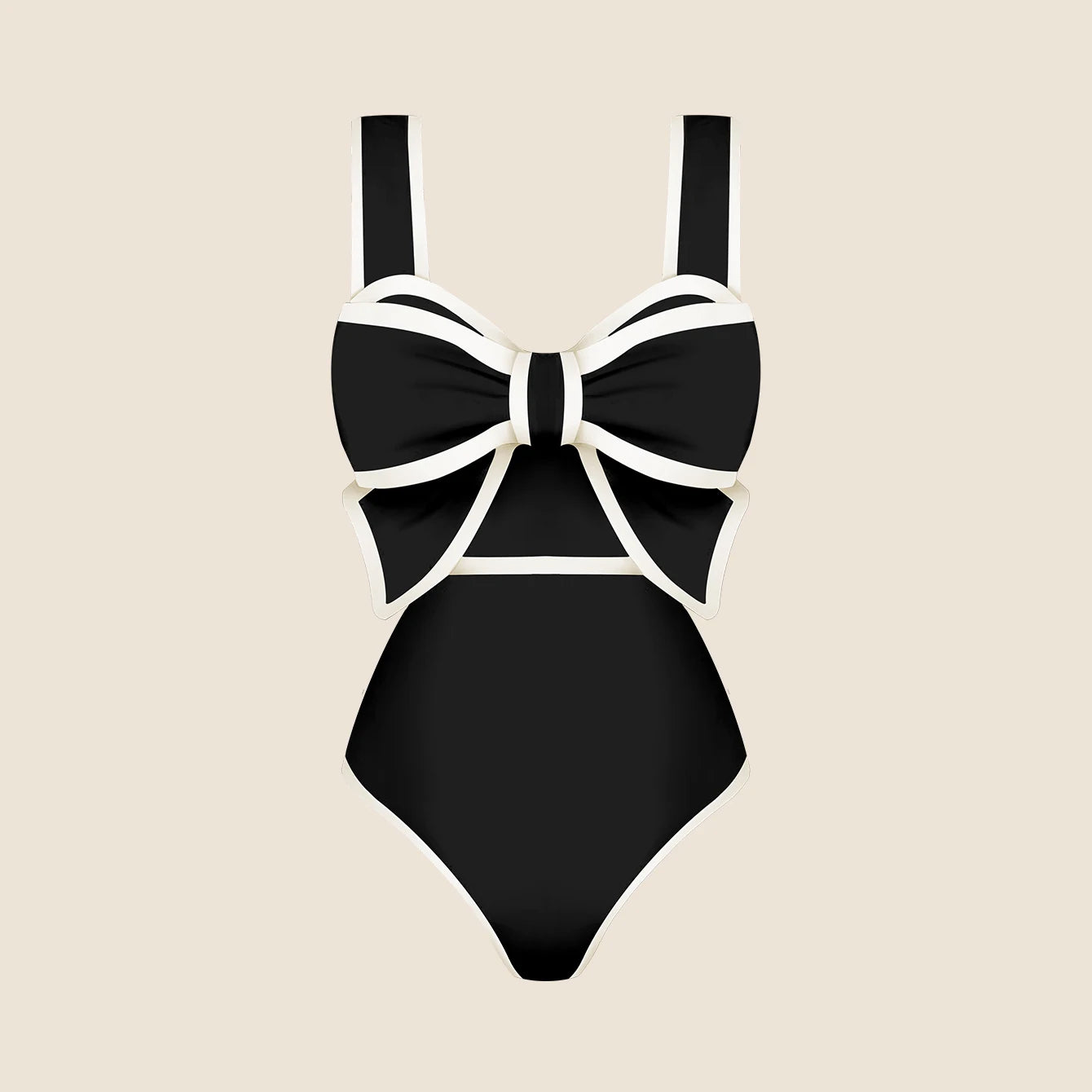 2025 New Bow Tie One Piece Swimsuit For Women Swimwear with Skirt Bathing Suit Monokini Beach Bodysuit Beach Wear