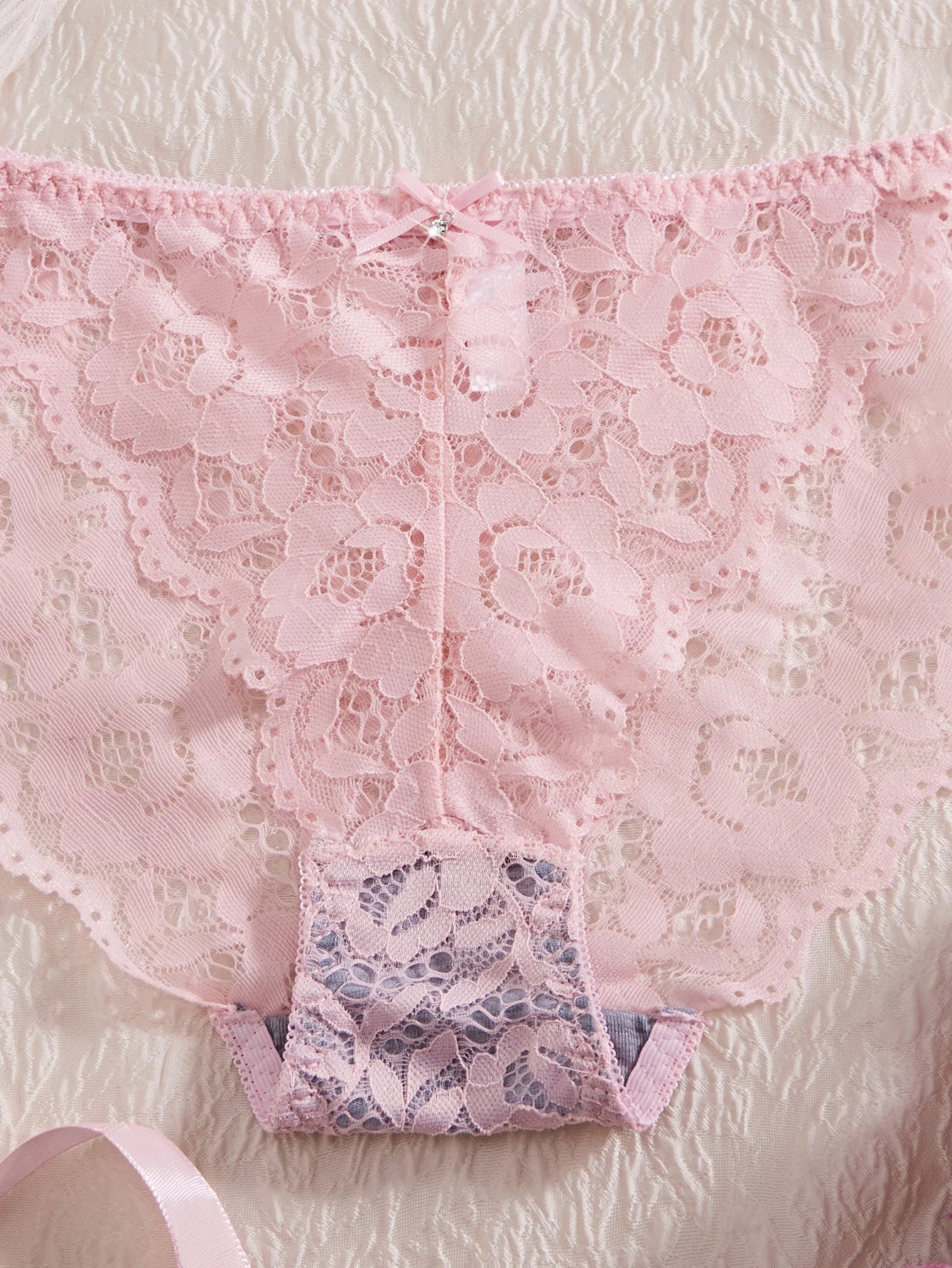 6-Piece Set Women's Bra and Panties Set Sexy Patterned Lace Patchwork No Lining Comfortable Fitting Women's Push up Bra Women's Underwear Set