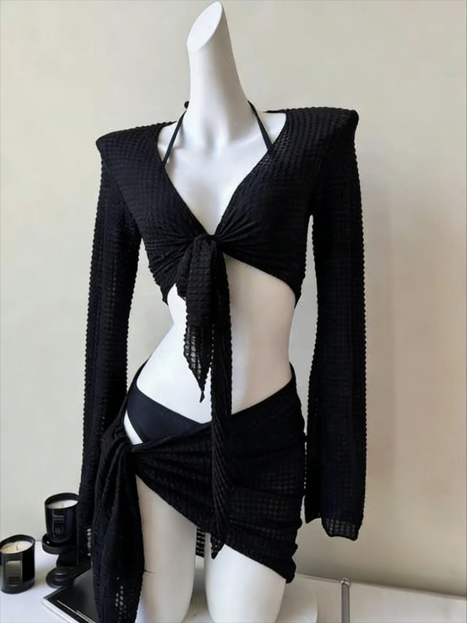 Sexy Trendy Ladies High Waisted Bikini Set Tummy Control Swimwear Breathable Quick Dry Stylish Beachwear Pool Party Outfit 2026