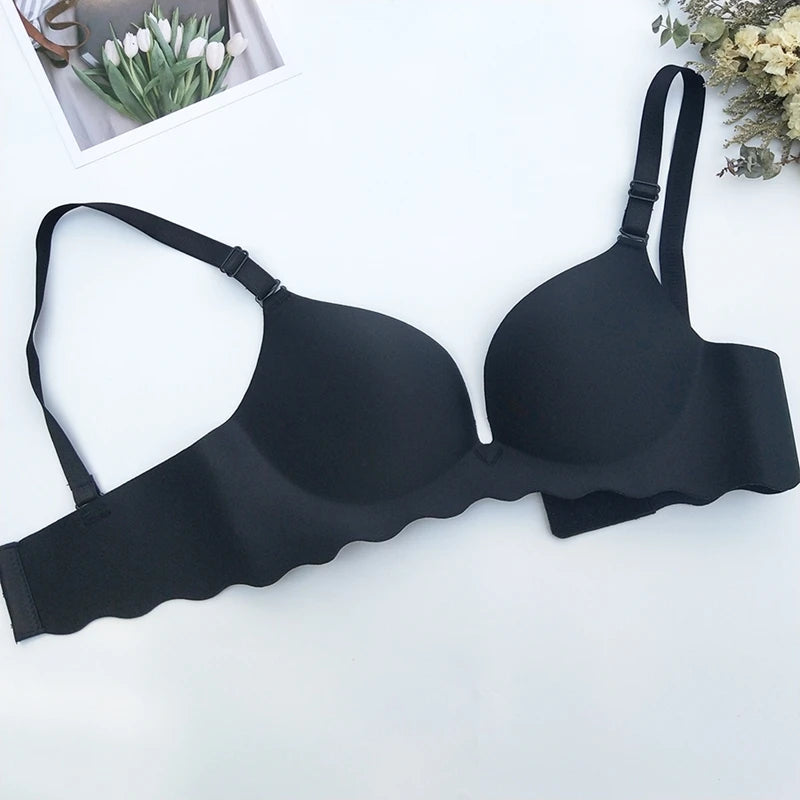 Women's Push Up Bras Sexy Seamless Breathable Female Wireless Underwear Gather Active Backless Sleep Tops Lingerie