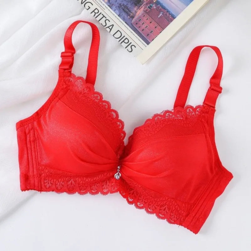 Ultra Push Up Bra with Side Support, 8cm Padding Non Slip Bra for Small Chest, Wireless Full Coverage Bra for A/B Cup