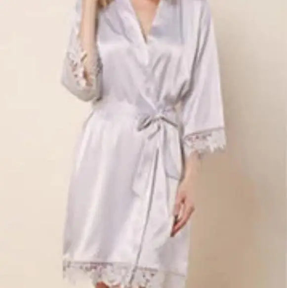 Personalised Bridesmaid Robes Wedding Dressing Gown Bridal Party Satin Lace Bride Gift Bride Robe Bridesmaid Gift
