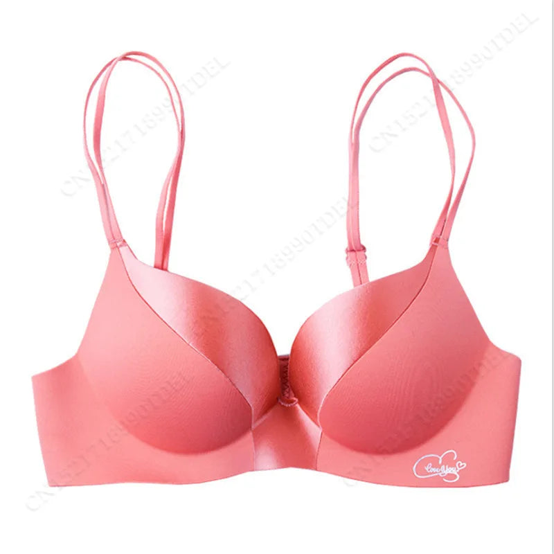 Seamless Sexy Lingerie Deep V 3/4 Cup Push Up Women Bra Comfortable Breathable Underwear Wireless Female Bralette Intimates