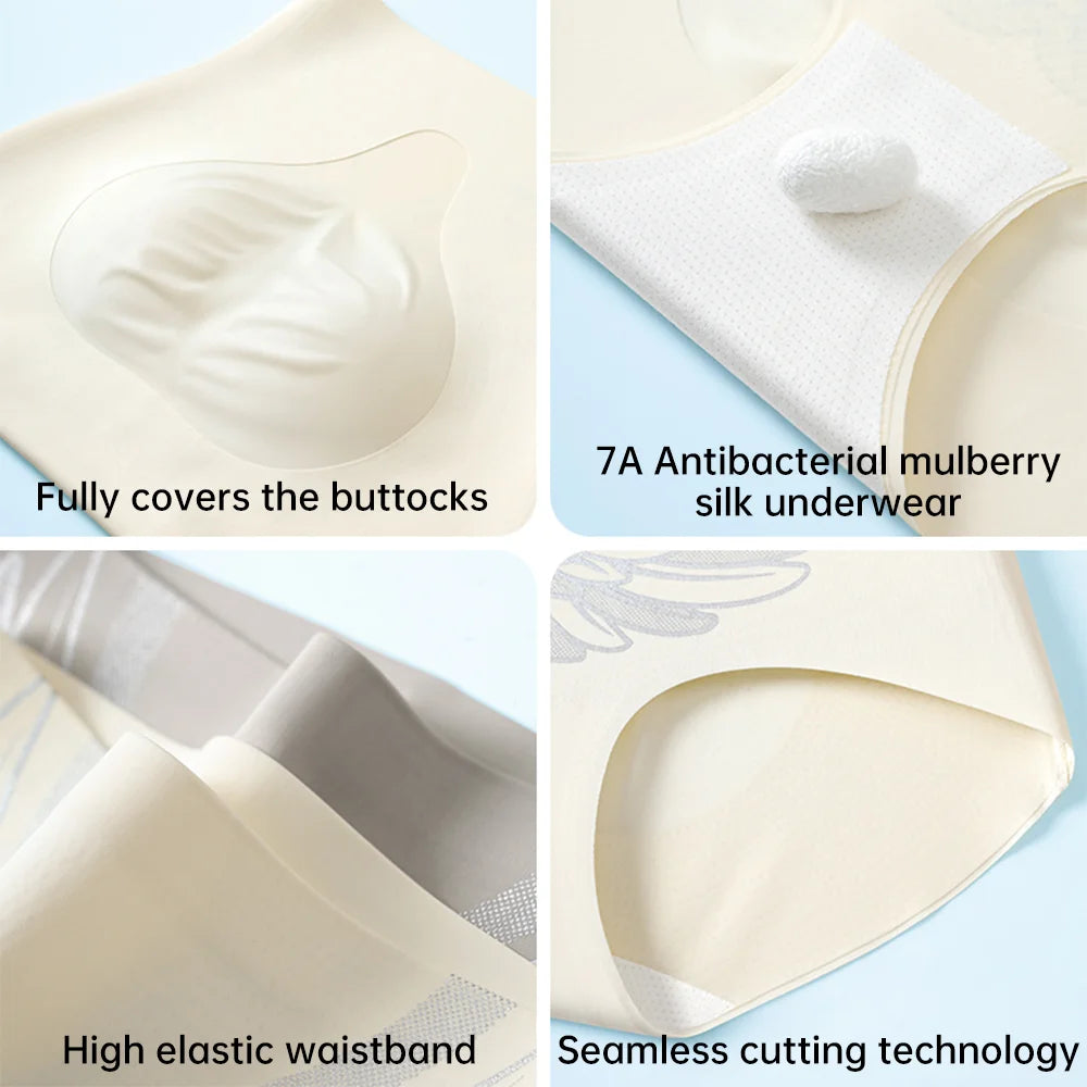 Seamless Mid Rise Tummy Control Panties Butt Lift Antibacterial Shaping Underwear Soft Full Cover Buttock Abdominal Shape Pant