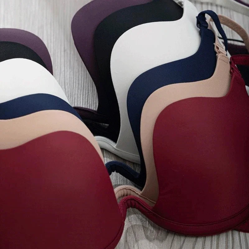 Women Push Up Bra Backless Bras Low Cut Sexy Plunge Brassiere Open Back Wedding Underwear Invisible Bra Seamless Deep U Lingerie