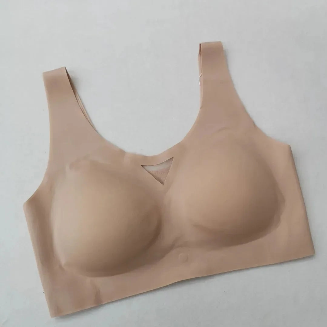 A /B / C Fixed Cup Seamless Oversized Bra Thin Push Up Women Underwear