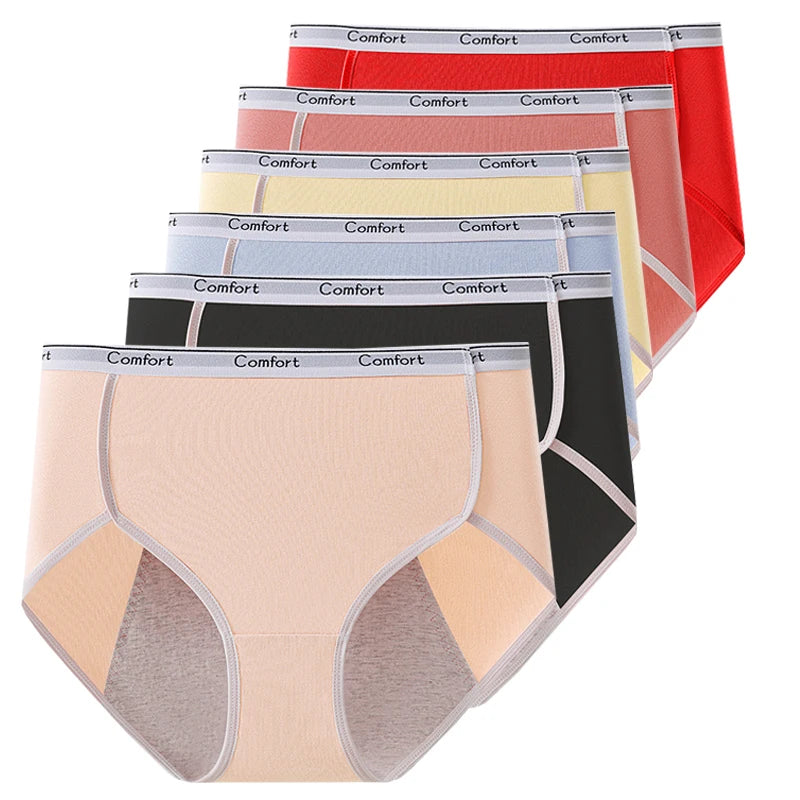 3pcs Cotton Menstruation Panties Women Menstrual Panties Plus Size High Waist Period Underwear Lady Leak Proof Menstruales Brife