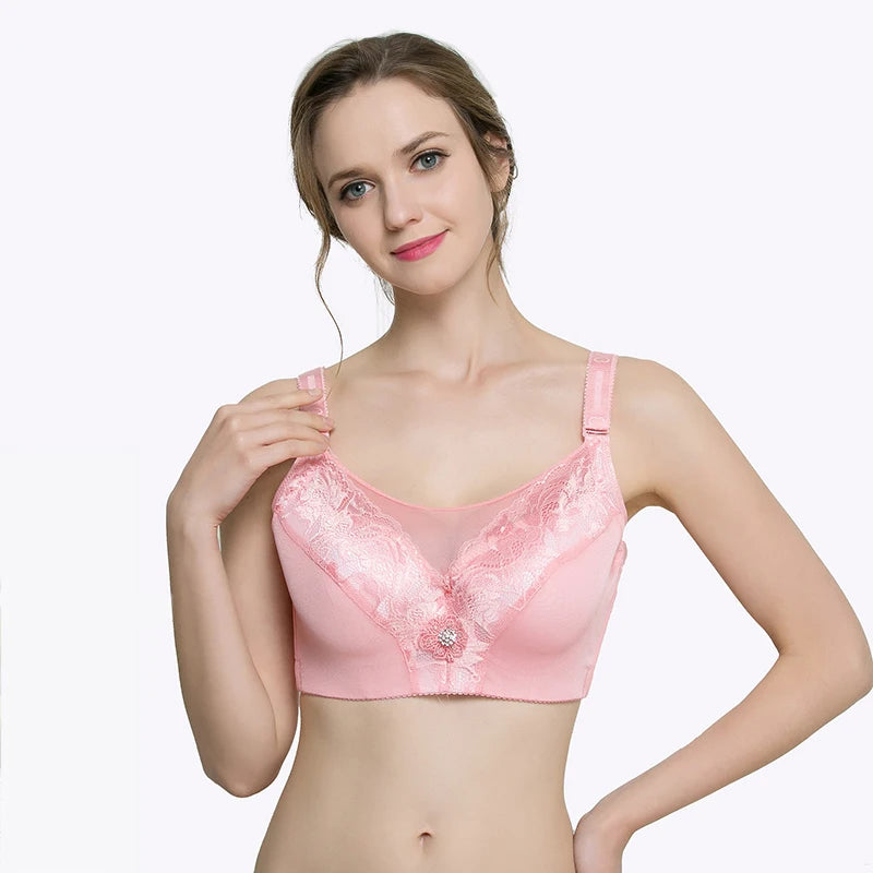 Push Up Bra Large Cotton Underwire Brassiere Spandex Full Cup Big Size Bras for Women D E F G Cup Bra 120 115 52G Bras Full Cup