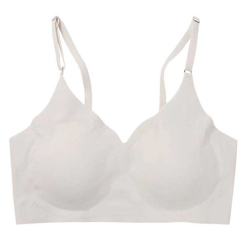 CINOON Seamless Bras for Woman Push Up Underwear Sleep Removable Padded Bralette One Piece Brassiere Wireless Comfort Intimate