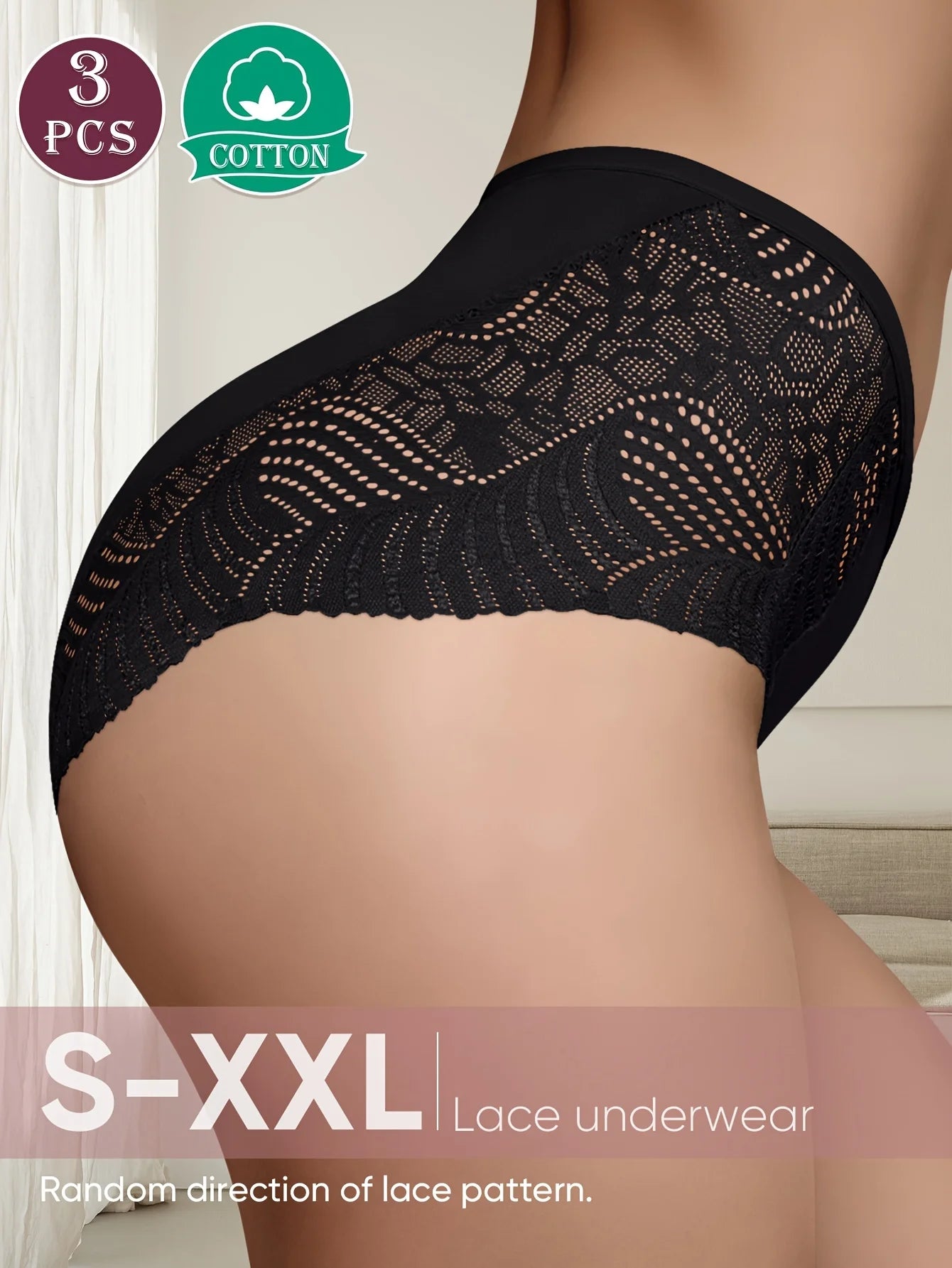 3-Pack Women's Panties: Lightweight, Breathable, Sexy Cut-Out Triangle Design