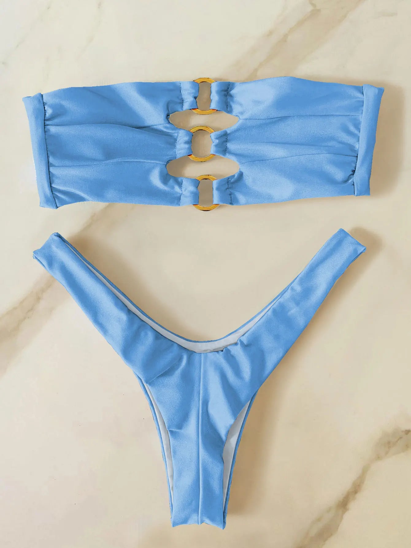 Sexy Strappy Micro Bikini Set for Women, Two Piece Swimsuit, High Cut Swimwear, Brazilian Beachwear, Bathing Suit, 2024