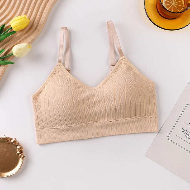 Sexy Wireless Bralette Seamless Women Bra Padded Sleep Tops U-Shaped Back Sports Crop Lingerie Breathable Top Underwear