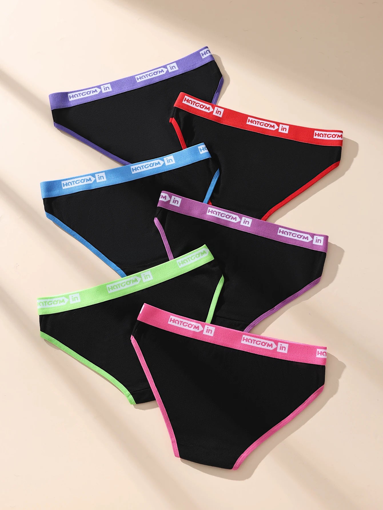 6Pcs/Set Women Cotton Panties Soft Underpants Sexy Black Underwear Girls Briefs Breathable Stretch Panty Female Lingerie XS-L
