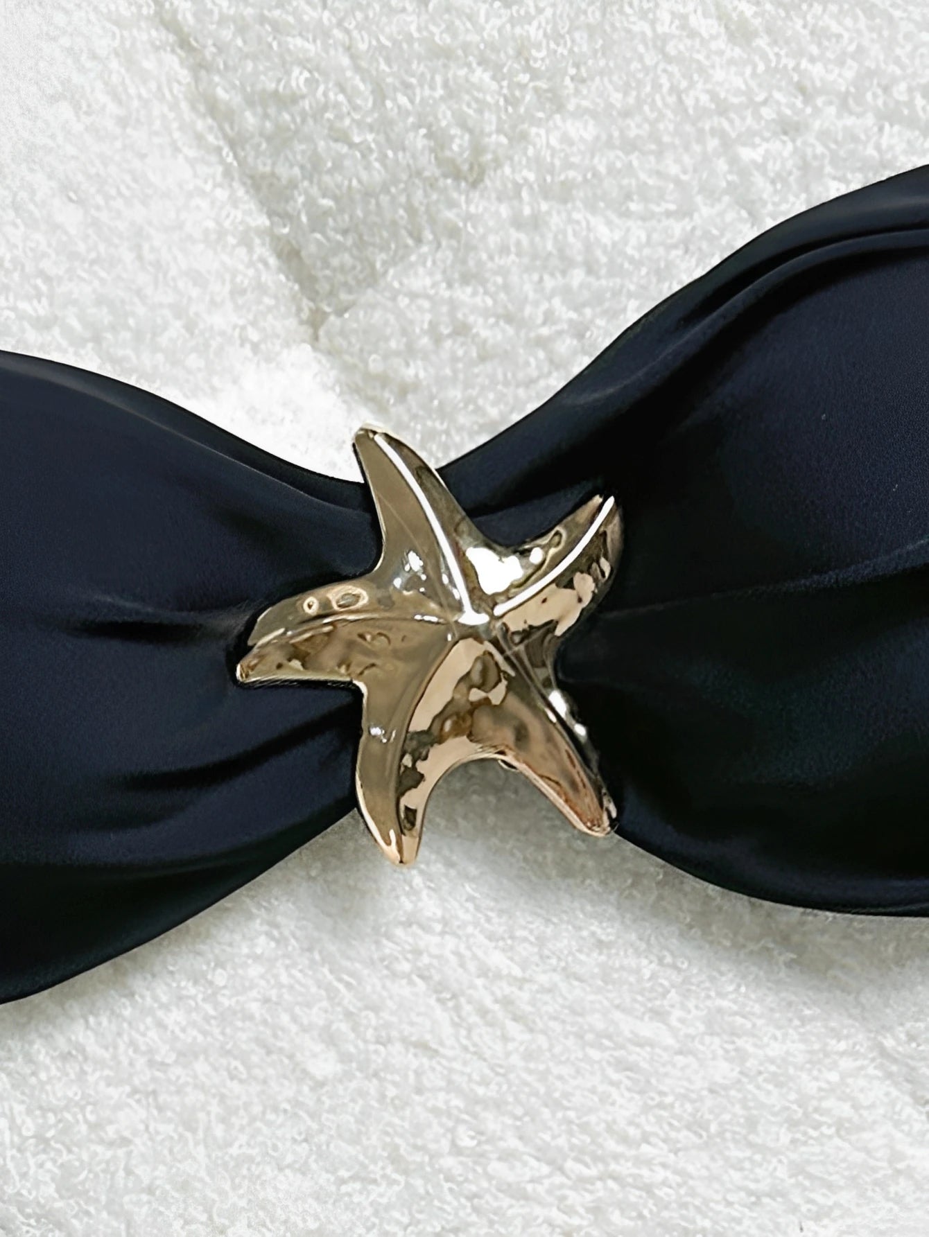 Women's Bikini Set Metal Starfish Swimsuit Tie Side 2 Pieces String Bathing Suit