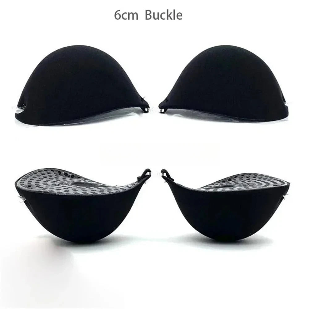 6cm Lift Silicone Adhesive Bra - Waterproof Invisible Push Up for Wedding & Backless Dresses, Natural Curve for Small Chest