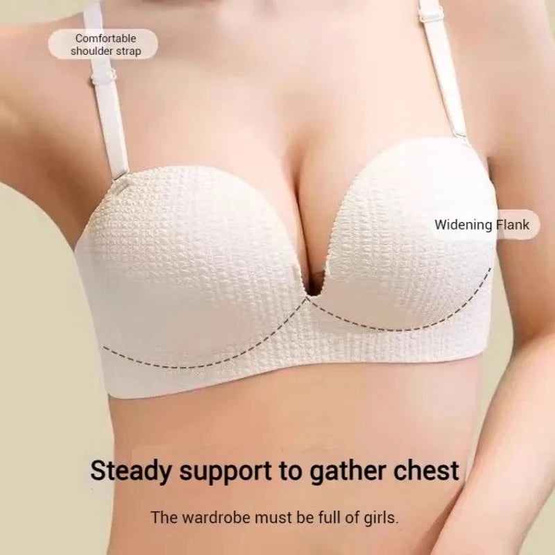 Seamless Bras for Women Invisible Underwear Push Up Bra 3/4 Cup Bralette Cute Comfort Brassiere Nonwire Simple Sexy Lingerie