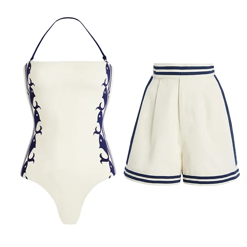 2025 High Quality One Piece Swimsuit Floral Ruffle Printed Push Up Women Bikini Set Swimwear Slimming Bathing Suit Beach Wear