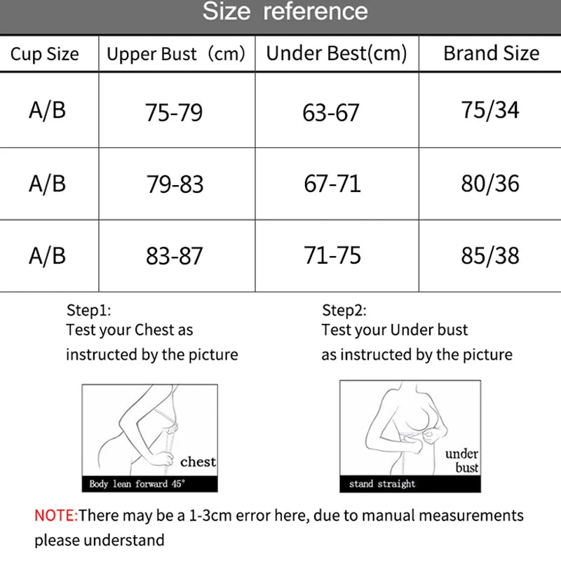 Push Up Bra Sexy Women's for Gathering Small Breasts Deep V Underwire Solid Bras Backless Intimate Underwear Padded Bra