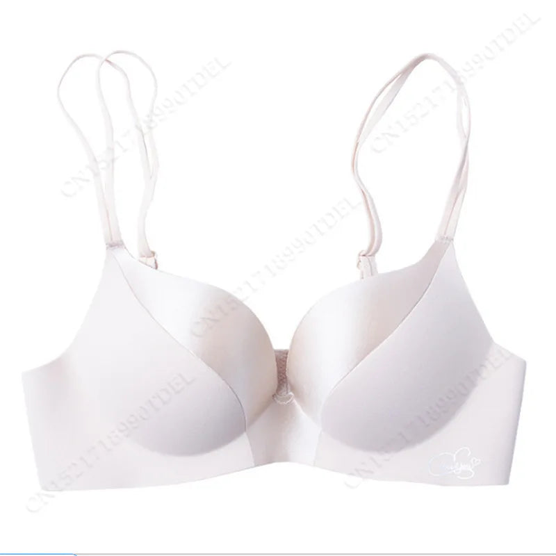 Seamless Sexy Lingerie Deep V 3/4 Cup Push Up Women Bra Comfortable Breathable Underwear Wireless Female Bralette Intimates