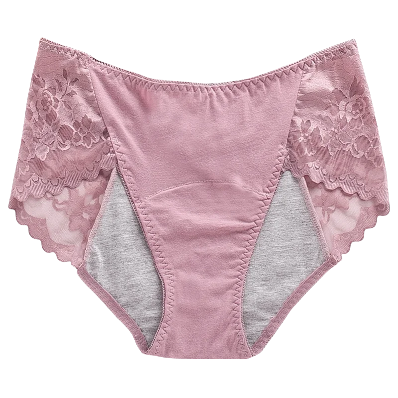 Women's Leak Proof Menstrual Panties lace Breathable SexysWaterproof Mid Waist Physiological Period Seamless Underwear