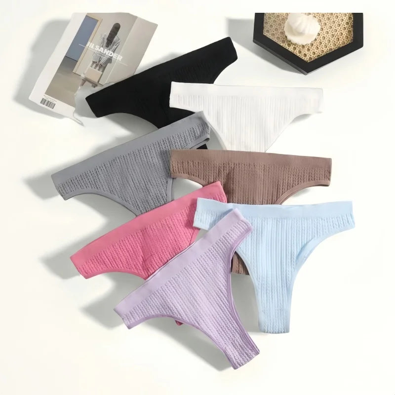 Women Seamless Bra And Panties Set Non-wire Push Up Bra High Waist Thongs Sexy Lingerie Female Ribbed Sports Underwear Set M-XL