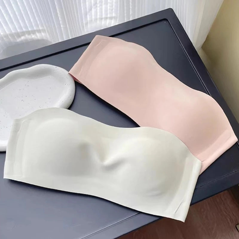 Seamless Strapless Invisible Bra for Small Chest Breathable Light Thin Gathered Breasts Beautiful Back Women's Underwear