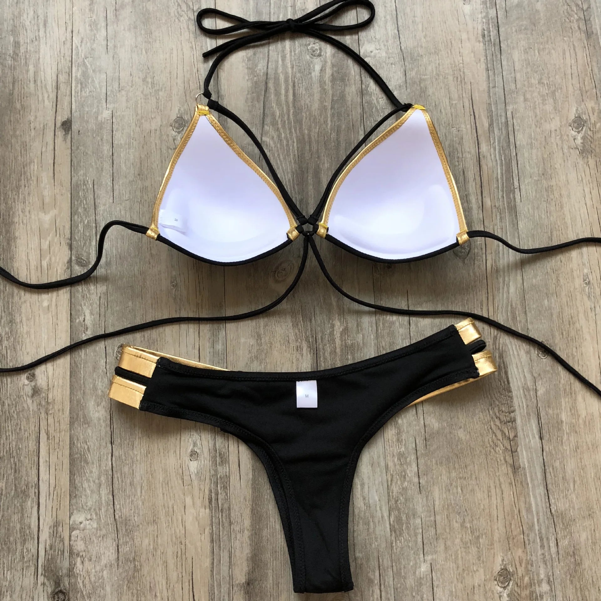 2023 Gold Stamping Women Bikini Set Sexy Padded Women Swimsuit Push Up Bikini Swimwear Summer Beachwear Brazil Bathing Suit