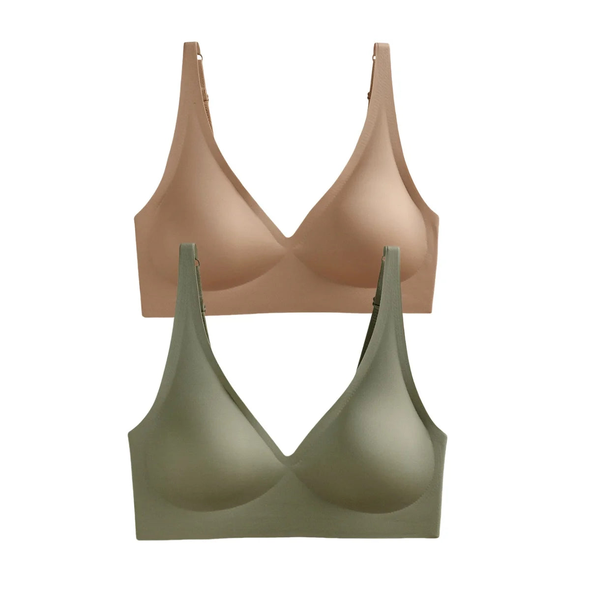 2Pcs/Set Seamless Bras For Women Wireless Underwear Push Up Brassiere Soft Padded Intimates Female Sexy Lingerie Sleepwear S-XXL