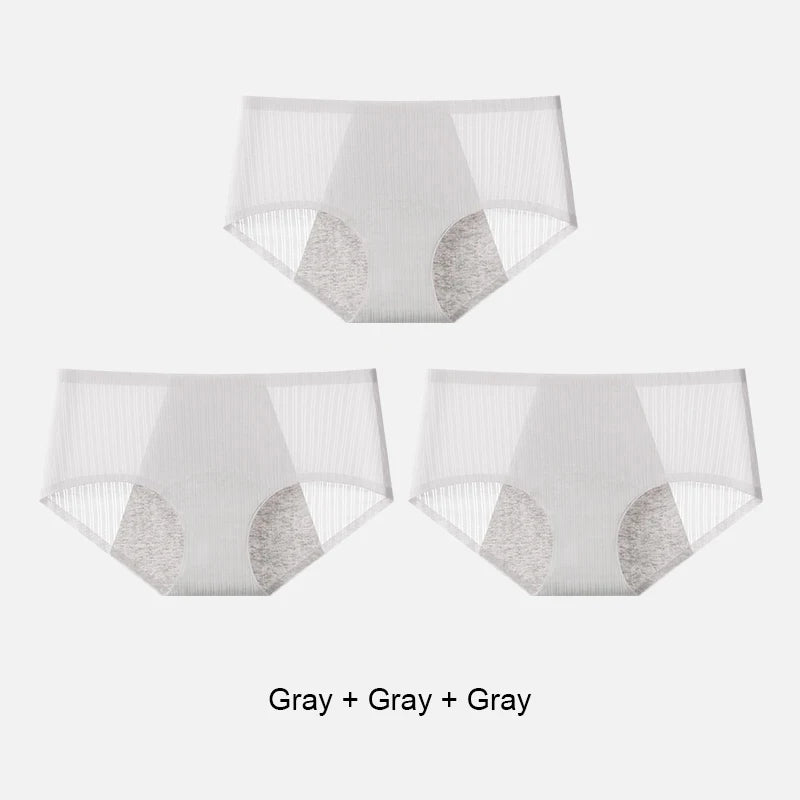 Menstrual Brief Ice Silk Leak Proof Underwear Women Menstruation Panties for Urinary Incontinence Woman Women's Menstrual Shorts