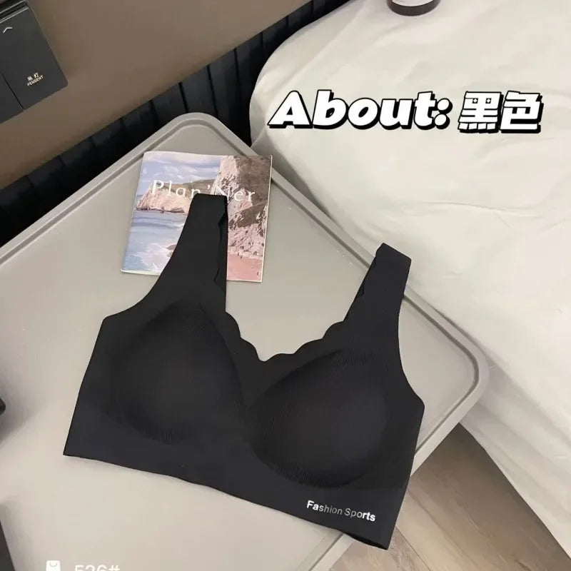 A /B / C Fixed Cup Seamless Oversized Bra Thin Push Up Women Underwear