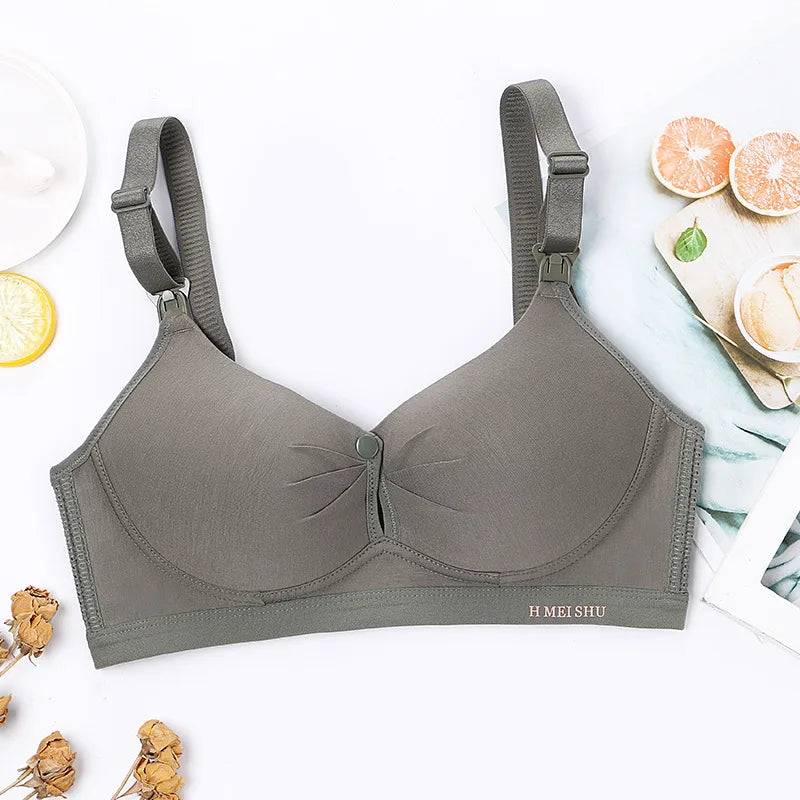 1PCS Pregnant Women Breastfeed Bras Open Gather Before Breastfeeding Thin and Comfortable Seamless Underwear Without Steel Rings