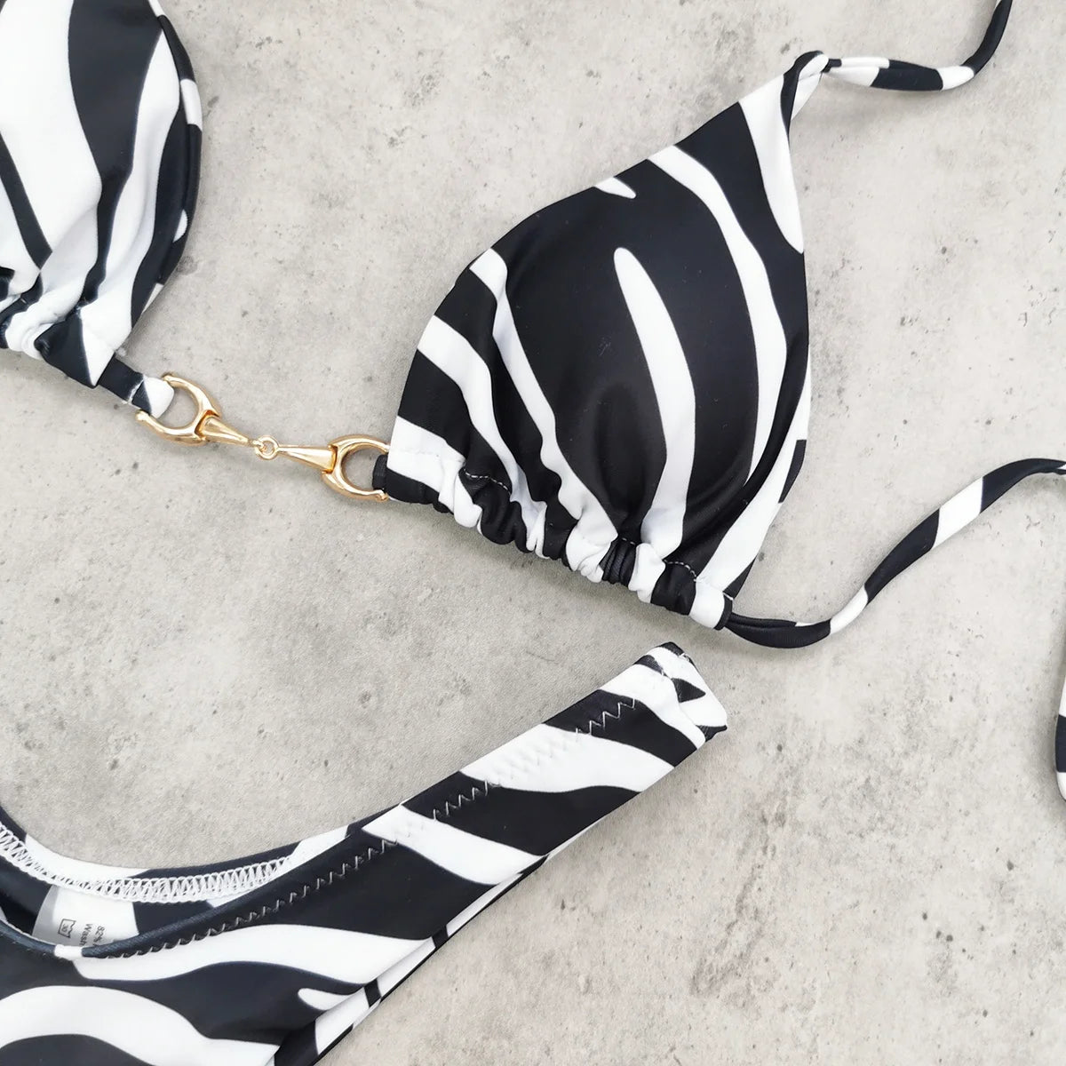 2025 Women Bikini Set Sexy Metallic Silver Bikini Set Glamorous Print with Adjustable Straps Perfect Beach Wear and Pool Partie