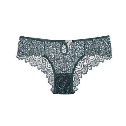 Lace Women's Panties Sexy Low-Waist Briefs Transparent Underwear Female Hollow Out G String Solid Comfortable Underpant Lingerie