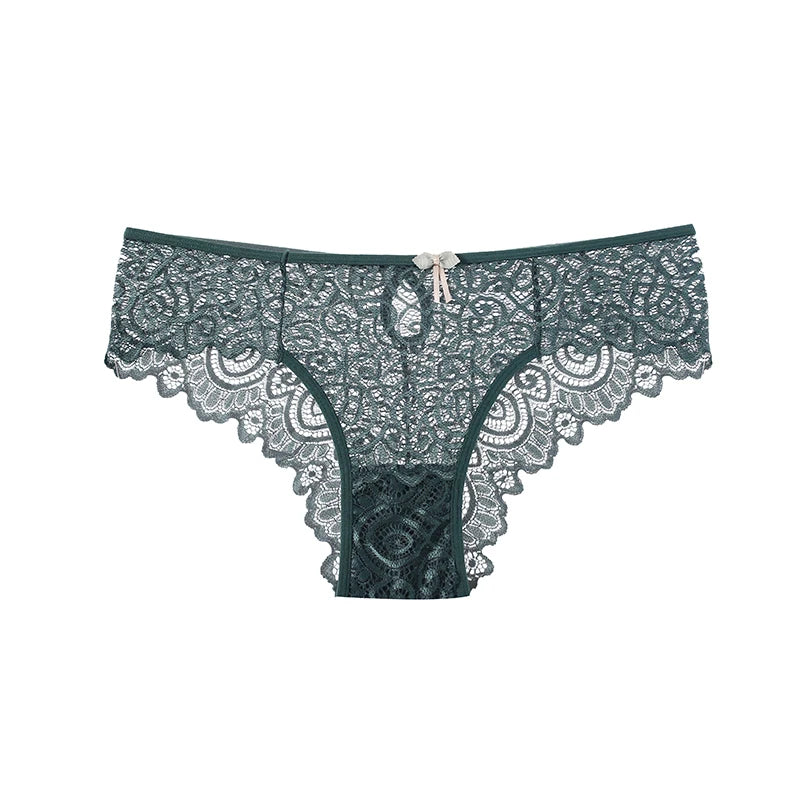 Lace Women's Panties Sexy Low-Waist Briefs Transparent Underwear Female Hollow Out G String Solid Comfortable Underpant Lingerie
