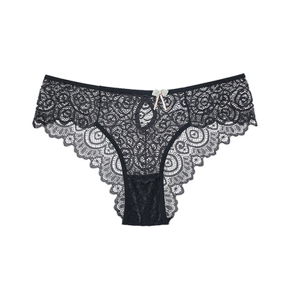 Lace Women's Panties Sexy Low-Waist Briefs Transparent Underwear Female Hollow Out G String Solid Comfortable Underpant Lingerie