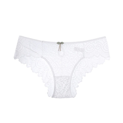 Lace Women's Panties Sexy Low-Waist Briefs Transparent Underwear Female Hollow Out G String Solid Comfortable Underpant Lingerie
