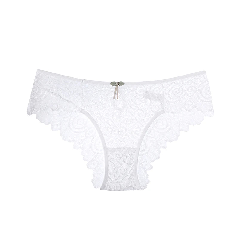 Lace Women's Panties Sexy Low-Waist Briefs Transparent Underwear Female Hollow Out G String Solid Comfortable Underpant Lingerie