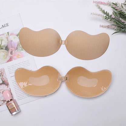 Sexy Invisible Bras Women's Push Up Silicone Mango Bra Without Straps Self Adhesive Seamless Strapless Front Closure Lingerie