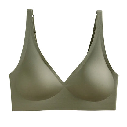 Push Up Seamless Bras For Women Non-wire Brassiere V-neck Bralette Removable Padded Sports Underwear Female Sexy Lingerie S-XXL