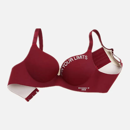 Fashion Alphabet Print Bra One-Piece Women's Underwear Without Steel Ring Gather Bralette Breathable Seamless Sleep Brassiere