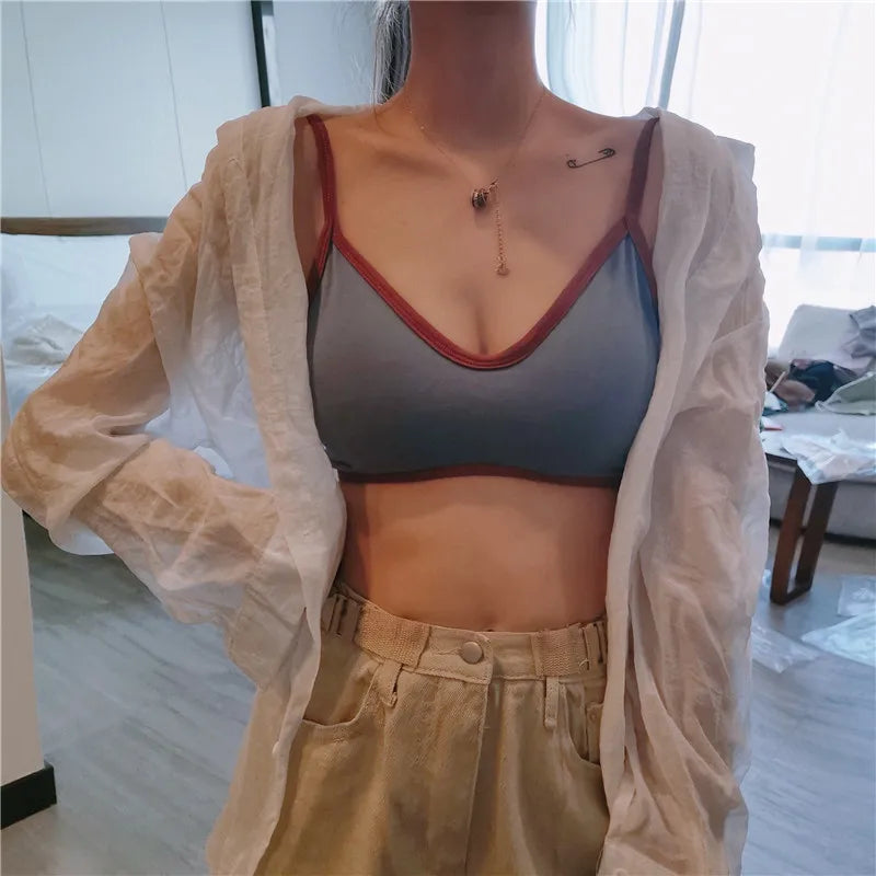 Women Push-Up Bra Comfort Cotton Underwear Non-wire Bras Female Sexy Lingerie Small Cup Bralette Top Removable Pads Brassiere