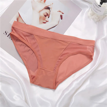 Hot Sexy Mesh Hollow Out Women Panties Plus Size M-XL Brief Transparent Low Rise Lingerie Female Breathable Underwear Underpants