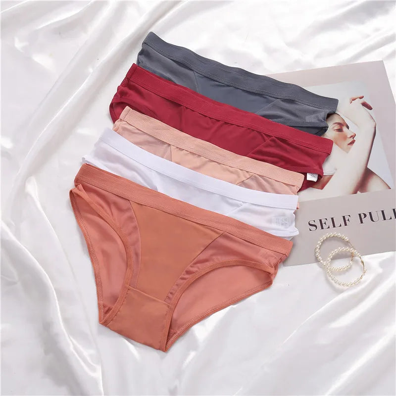 Hot Sexy Mesh Hollow Out Women Panties Plus Size M-XL Brief Transparent Low Rise Lingerie Female Breathable Underwear Underpants