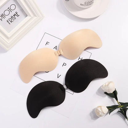 Sexy Invisible Bras Women's Push Up Silicone Mango Bra Without Straps Self Adhesive Seamless Strapless Front Closure Lingerie