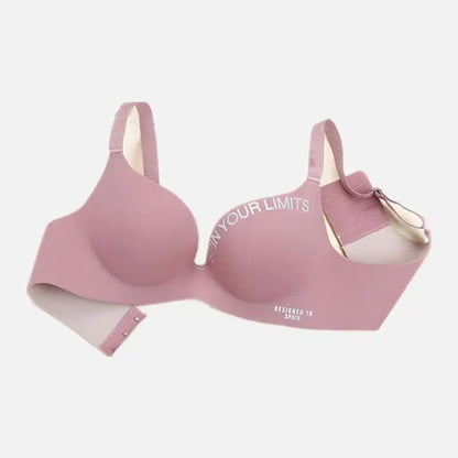 Fashion Alphabet Print Bra One-Piece Women's Underwear Without Steel Ring Gather Bralette Breathable Seamless Sleep Brassiere