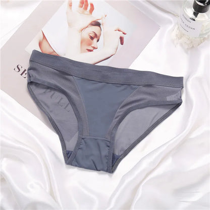 Hot Sexy Mesh Hollow Out Women Panties Plus Size M-XL Brief Transparent Low Rise Lingerie Female Breathable Underwear Underpants