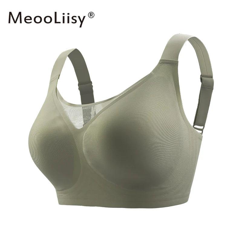 MeooLiisy C to F Cup Plus Size Tube Top Underwear Minimizer Seamless Active Bras Wireless Surper Comfortable Lingerie  XXXXL