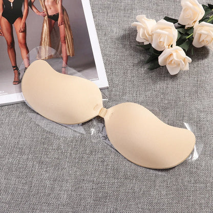 Sexy Invisible Bras Women's Push Up Silicone Mango Bra Without Straps Self Adhesive Seamless Strapless Front Closure Lingerie